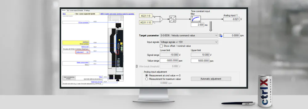 Use analog interface at ctrlX DRIVE