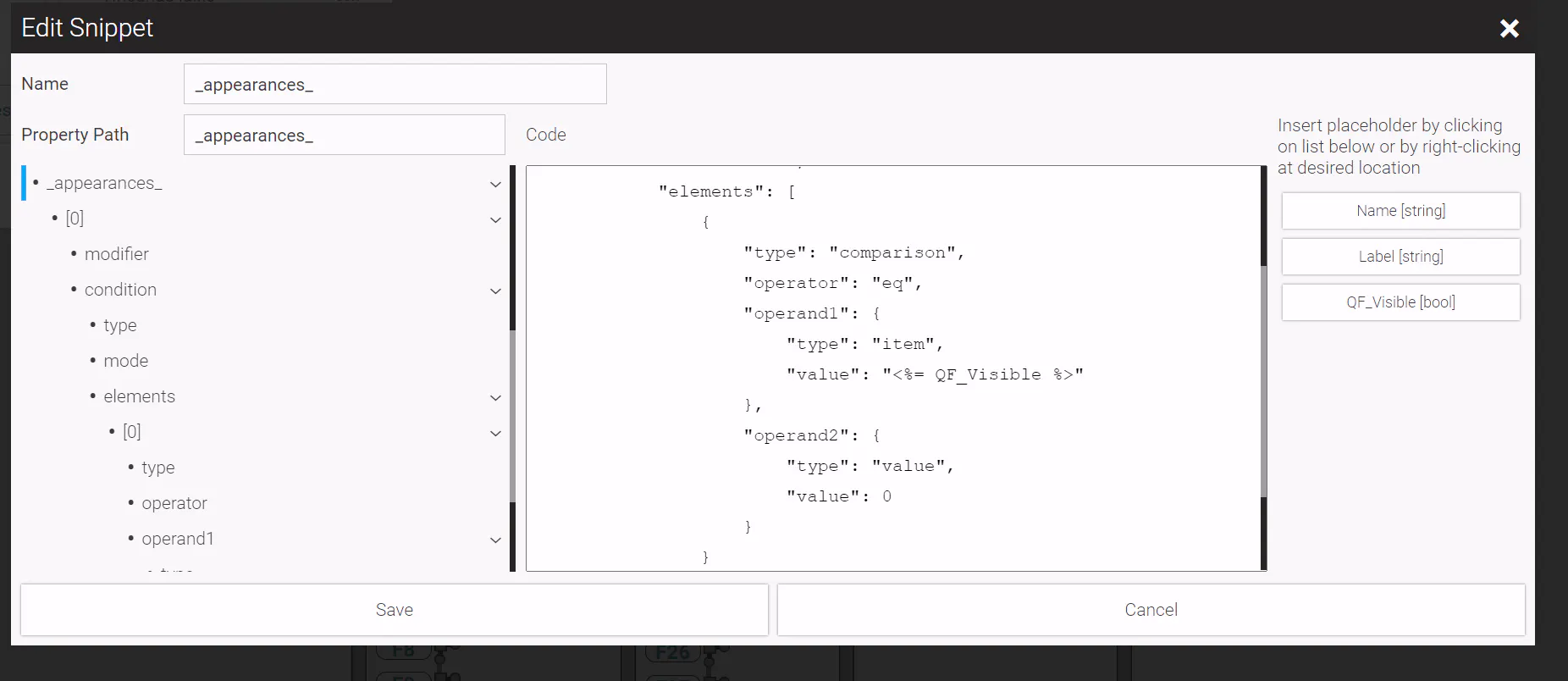 Make objects visible/invisible in composite