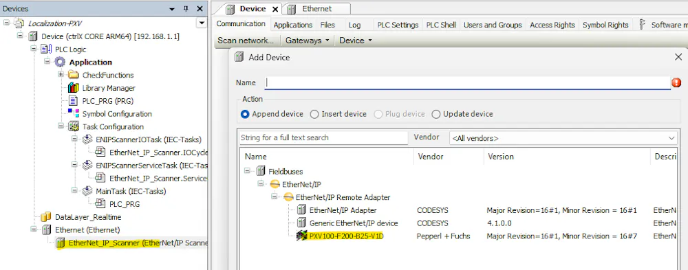 EtherNet/IP: Null forward open not supported