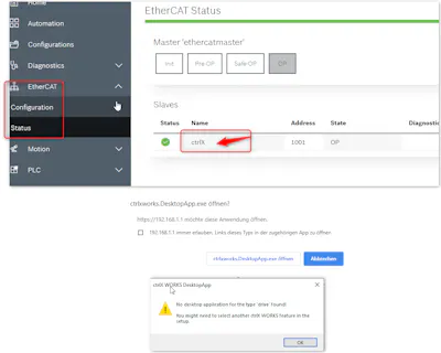 ctrlX DRIVE Engineering 1.06 (1.6.1) start automatically instead of 1.04