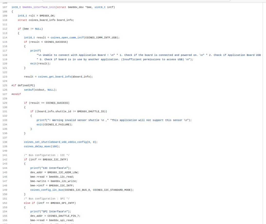 How to adapt coines_config_i2c_bus() function of coines.h libray