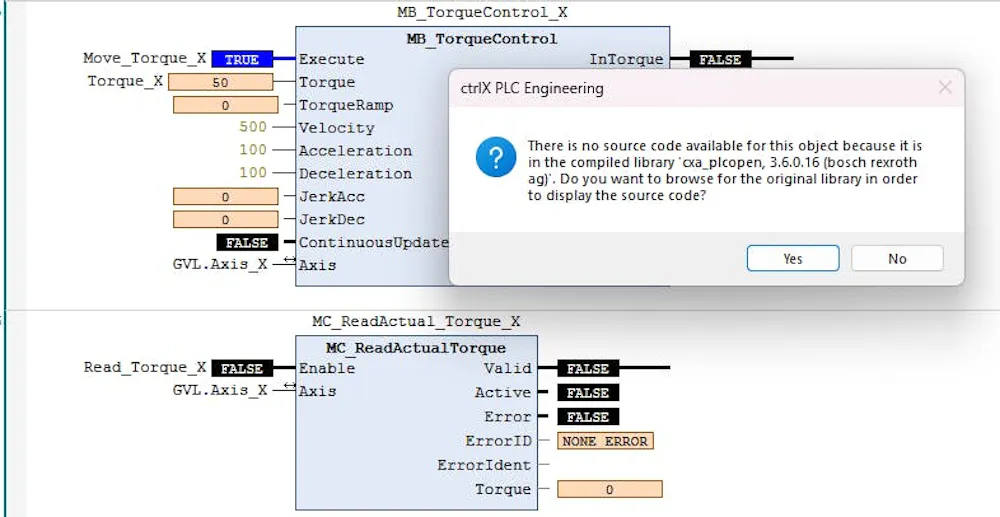 PLC Open V3.6 - Source code Notice for Torque Function Blocks