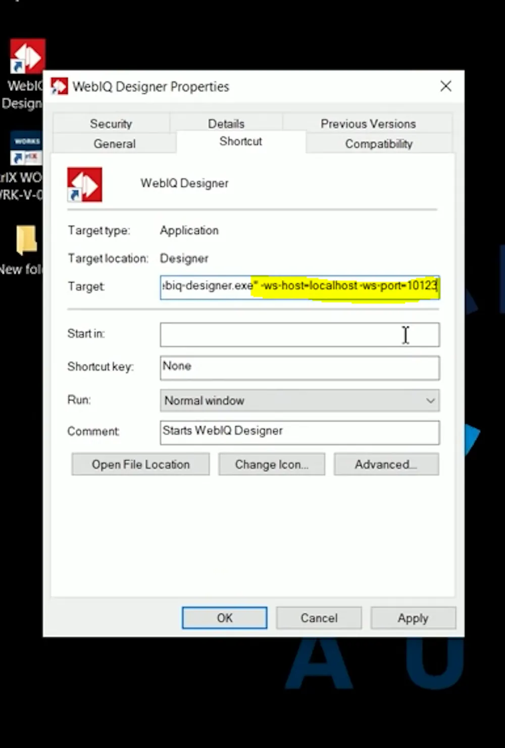 HMI Localhost and Port Settings