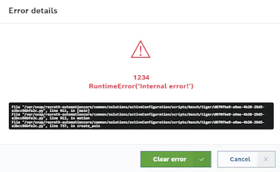 IDE app - error 1234 when motion is initialized