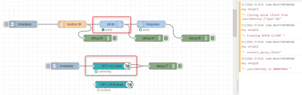 Unstable Connection - Node Red OPC UA Node