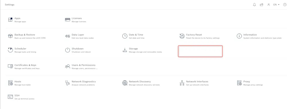 Setup Option (Settings) missing
