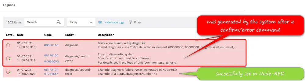 diagnosis system: can't confirm a pending error
