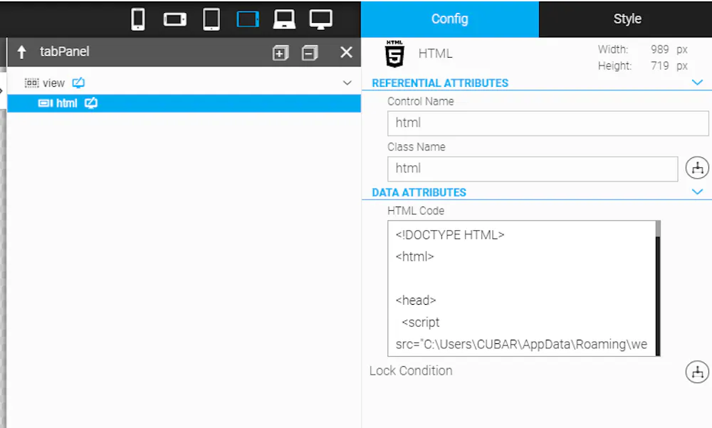 Html widget Java Script