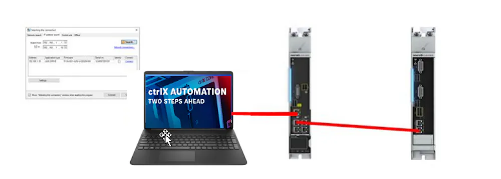 Establish connection to ctrlX DRIVE (Basics)