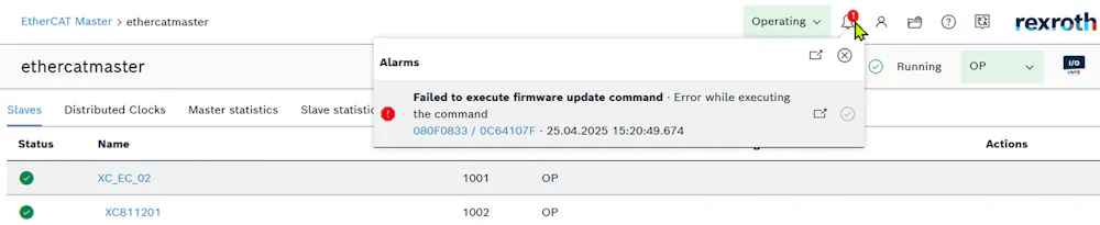 X5 - Failed to execute firmware update command 080F0833 / 0C64107F