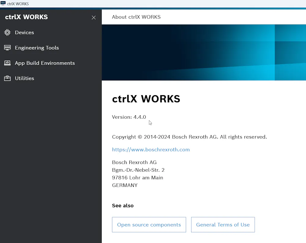 Unable to install a Virtual Control bversion 4.x on the CtrlX Works 4.4.0