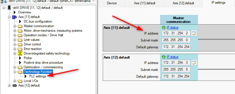 how to make a connection to ctrlX Drive PLC with TE1 function in a ...