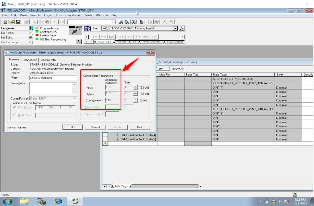 Mapping Assembly instances - Ethernet/Ip