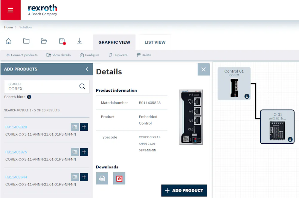 ctrlX Configurator - Search | Select | CAD Download of products using ...