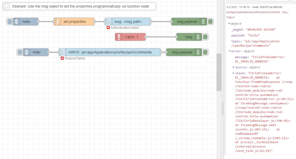 Node-Red - DatalayerContrib node